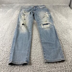 American Eagle Athletic Fit Men Jeans Light Wash Distressed Size 29x32